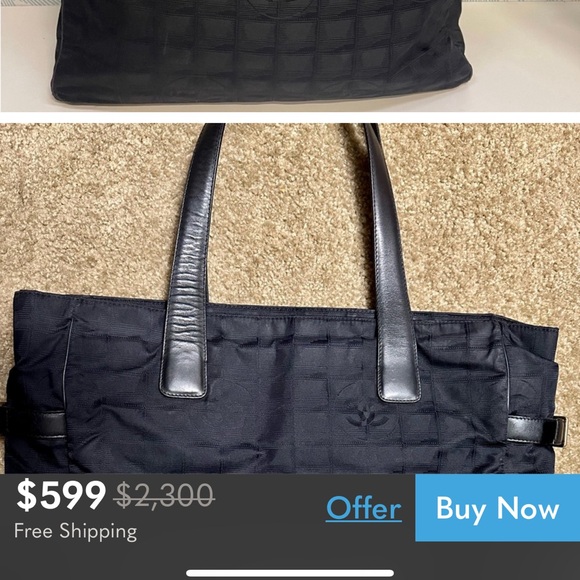 Chanel black NYC nylon tote - Picture 7 of 9